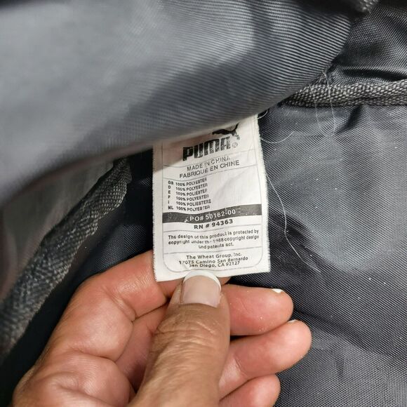 Puma Procat 16" Purple Neon Black School Travel Check Plaid Book Bag Backpack - Picture 6 of 12